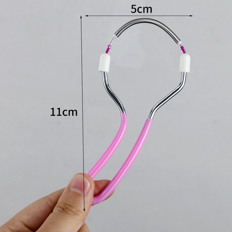 Facial hair removal device with twisted hair removal device lip hair removal device facial hair removal device