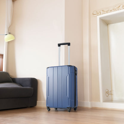 Hardshell Luggage Spinner Suitcase with TSA Lock Lightweight 20'' (Single Luggage) Blue + ABS + 20 Inch Carry On