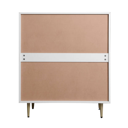 Wooden Tall 4 Drawer Dresser,Chest of Drawers with 4 Metal Legs, Anti-Tipping Device for Bedroom,Living Room