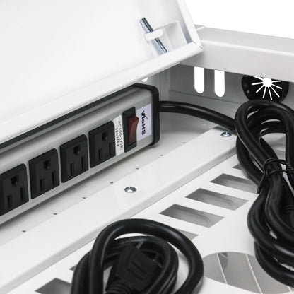 16 Bay Charging Cabinet for Laptop Chromebook Locking Charging Station-WHITE