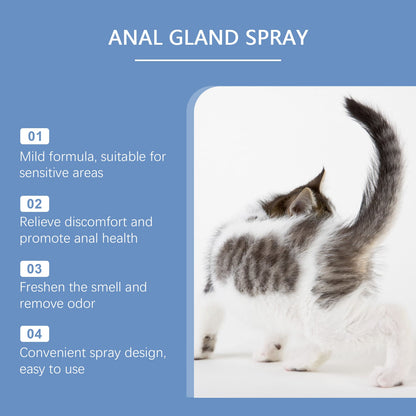 Cat Anal Gland Odor Removal Spray, Fresh Odor Removal After Cleaning Spray For Cats