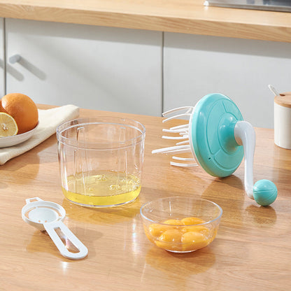 Household Baking Tools Cake Cream Beater Stirring Rod Egg White Foaming Machine Semi-Automatic Hand Operated Egg Beater