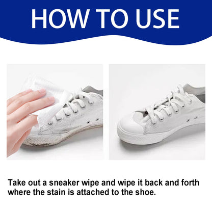 Sneakers Wipes, Small White Shoes Clean Stains Yellow Shoe Edge Decontamination Wash Free White Clean