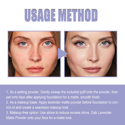 Matte Finishing Powder, Natural Lasting Concealer Oil Control Light Light And Easy To Remove Makeup Finishing Powder