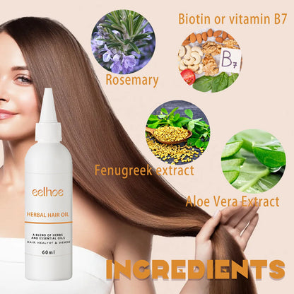 Herb Thickening Hair Oil, Repairing Dry Hair, Moisturizing And Smoothing Hair And Hair Conditioning Oil