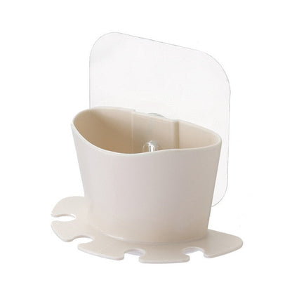 Toothbrush Holder Non-perforated Paste Tooth Holder Razor Bathroom Wall-mounted Brushing And Washing Face Multifunctional Rack