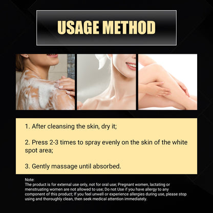 Vitiligo Removal Relief Spray, Repair Whitening Spot Perspiration Beauty Moisturizing Skin Care spray