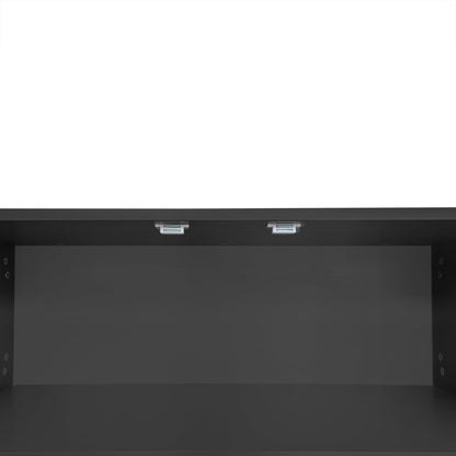 Modern Shoe Storage Bench with Hidden Storage and Upholstered Cushions for Bedside, Living Room and Entryway (Gray)