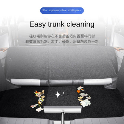 Cleaning Brush Stainless Steel Silicone Floor Brush Water Scraping Brush Long Handle Magic Carpet Brush