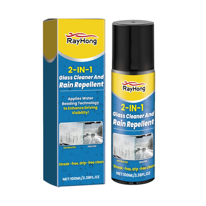 Auto Glass Cleaning Anti-Fog 2-In-1 Windshield Cleaning Brightening Oil Film Anti-Fogging Agent