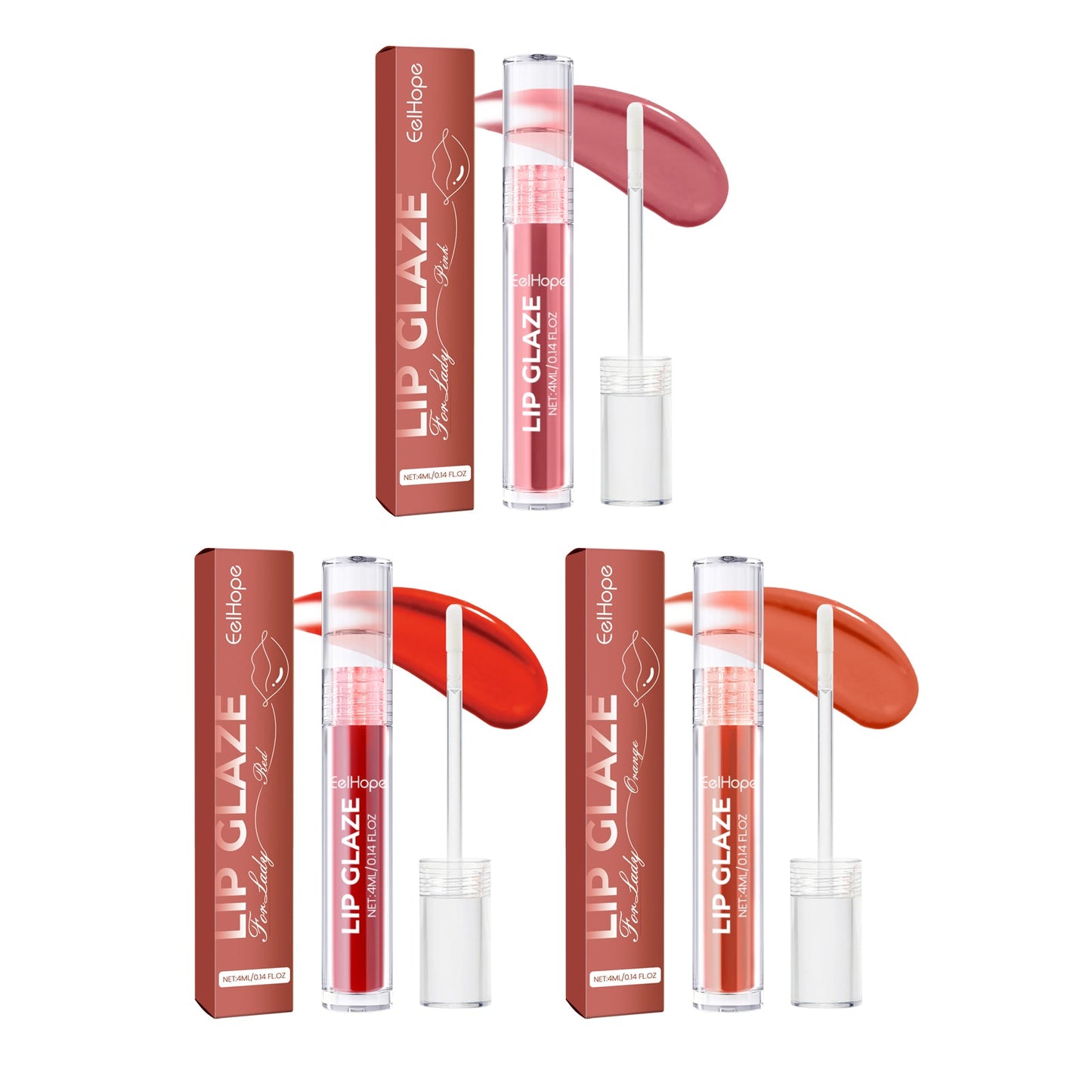 Lip Glaze Lip Moisturizing Color Bright Color Lasting Non-Fading Non-Stick Cup Portable Moisturizing Lip Glaze