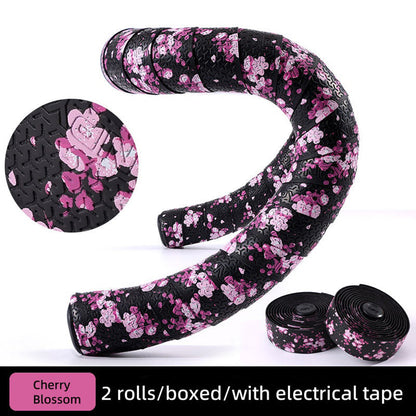 Npy EVA PU Road Bike Handlebar Tape, Anti - Slip & Shock - Absorbing, Sakura Design, with End Plugs