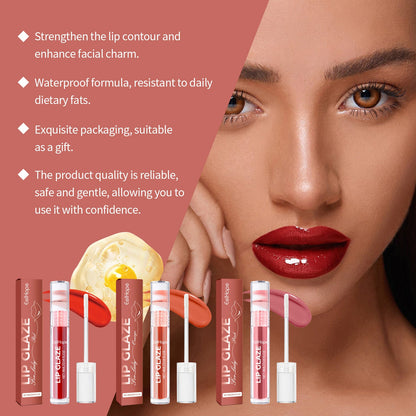 Lip Glaze Lip Moisturizing Color Bright Color Lasting Non-Fading Non-Stick Cup Portable Moisturizing Lip Glaze