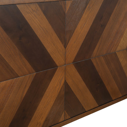 Mid-Century Modern Platform Bed Wood Slat Support with No Box Spring Needed,Full, Walnut