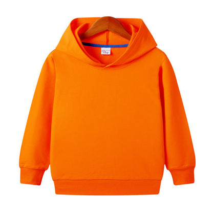 Customized Pure Cotton Hooded Blank Sweater For Middle And Small Children