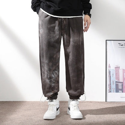 Men's Elastic Waist Drawstring Ankle Sweatpants
