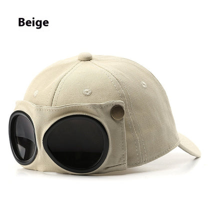Pilot Hat Personalized Peaked Cap Sunglasses Sunshade