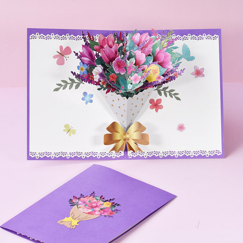 3D Hand-carved Paper Blessing Card