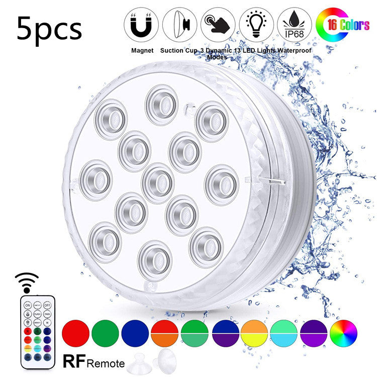Led Beads Submersible Light Waterproof Underwater Lamp For Garden Swimming Pool Fountain Spa Party Bathroom Remote Control