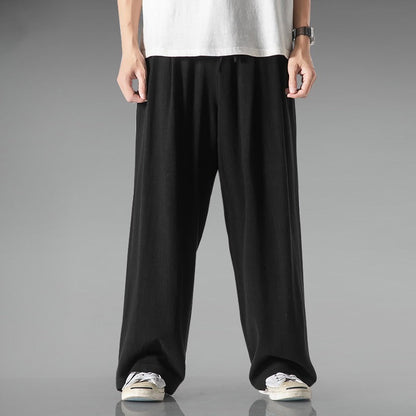 Plus Size Loose Wide Leg Cotton Linen Pants