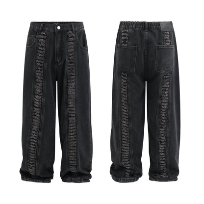 Men's Street Fashion Loose Hole Trousers