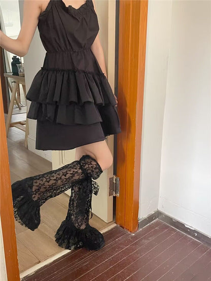 Girl Sweet Girl Foot Sock Lolita Cute XINGX Thin Lace Leg Warmer