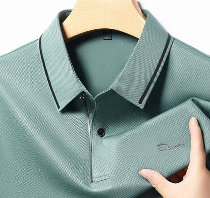 Men's Spring And Autumn Stretch T-shirt Lapel Long Sleeve T-shirt