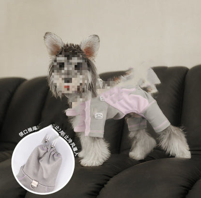 Dog Clothes AutumnWinter Thickened Warm Simple Apparel Sporty Style Four-Leg Base Layer