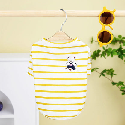 Pomeranian Teddy Small Dog Pet Suit Embrace Bear T-shirt