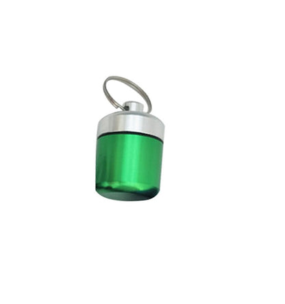 Aluminum alloy sealing ring keychain, aluminum can, short and chubby aluminum alloy metal can, coin earplugs, storage metal bott