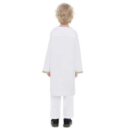Middle Eastern teenage boy embroidered robe set