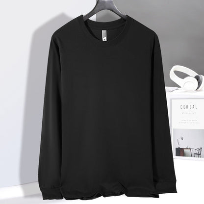 Cotton Loose Round Neck Long Sleeve T-shirt Bottoming Shirt For Men