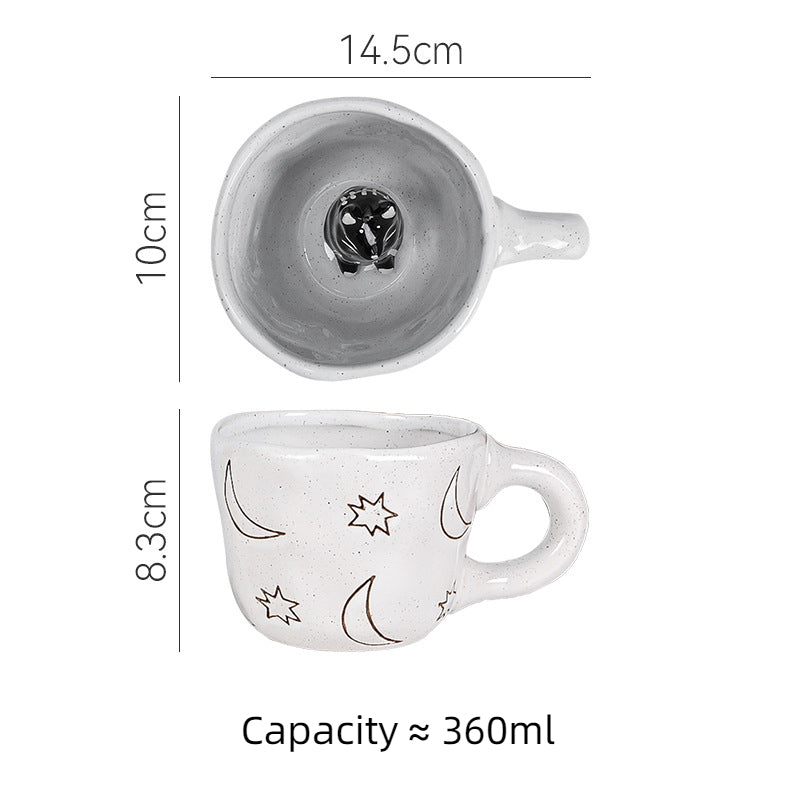 3D ceramic coffee cup with animal creativity and cute ceramic mug inside