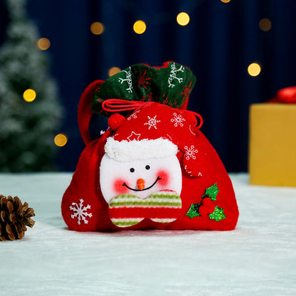 Christmas Creative English Apple Bag Santa Claus Children's Gift Bag Candy Bag Christmas Gift Christmas Bag Bundle