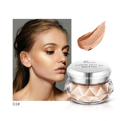 Pudaier Jelly Gel Face Highlighter Body Highlighter Mermaid Eyeshadow