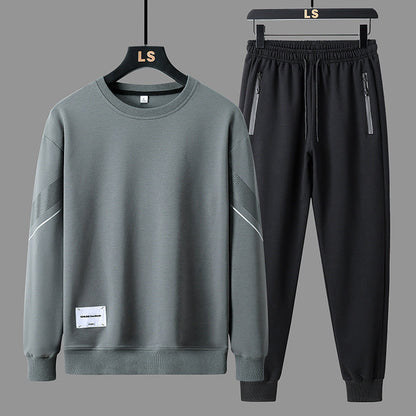 Men's Round Neck Sweater Pants Outfit