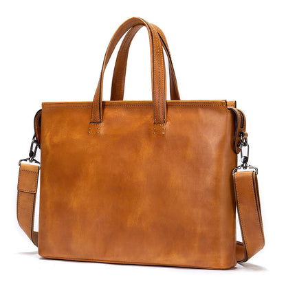Fashionable Vintage Men's Leather Briefcase