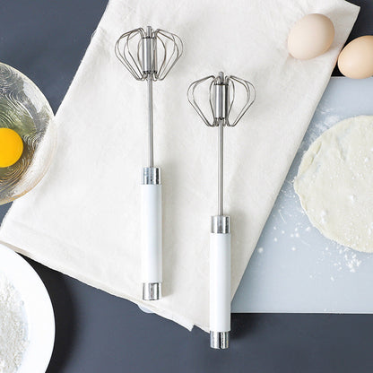 Semi-automatic Stainless Steel Egg Beater and Whisk