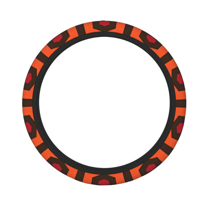 Overlook Hotel Carpet Steering Wheel Cover Universal 15 inch Black