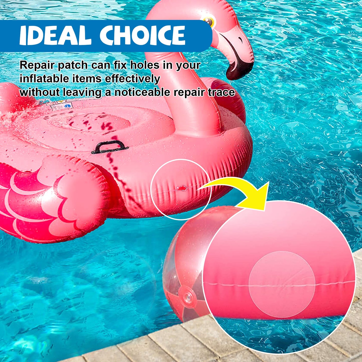 Swimming Ring Repair Repair Kit Self-Adhesive Lining Patch Swimming Ring Inflatable Pontoon Waterproof Seal