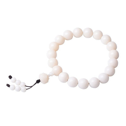 White Jade Bodhi Beads Rosary