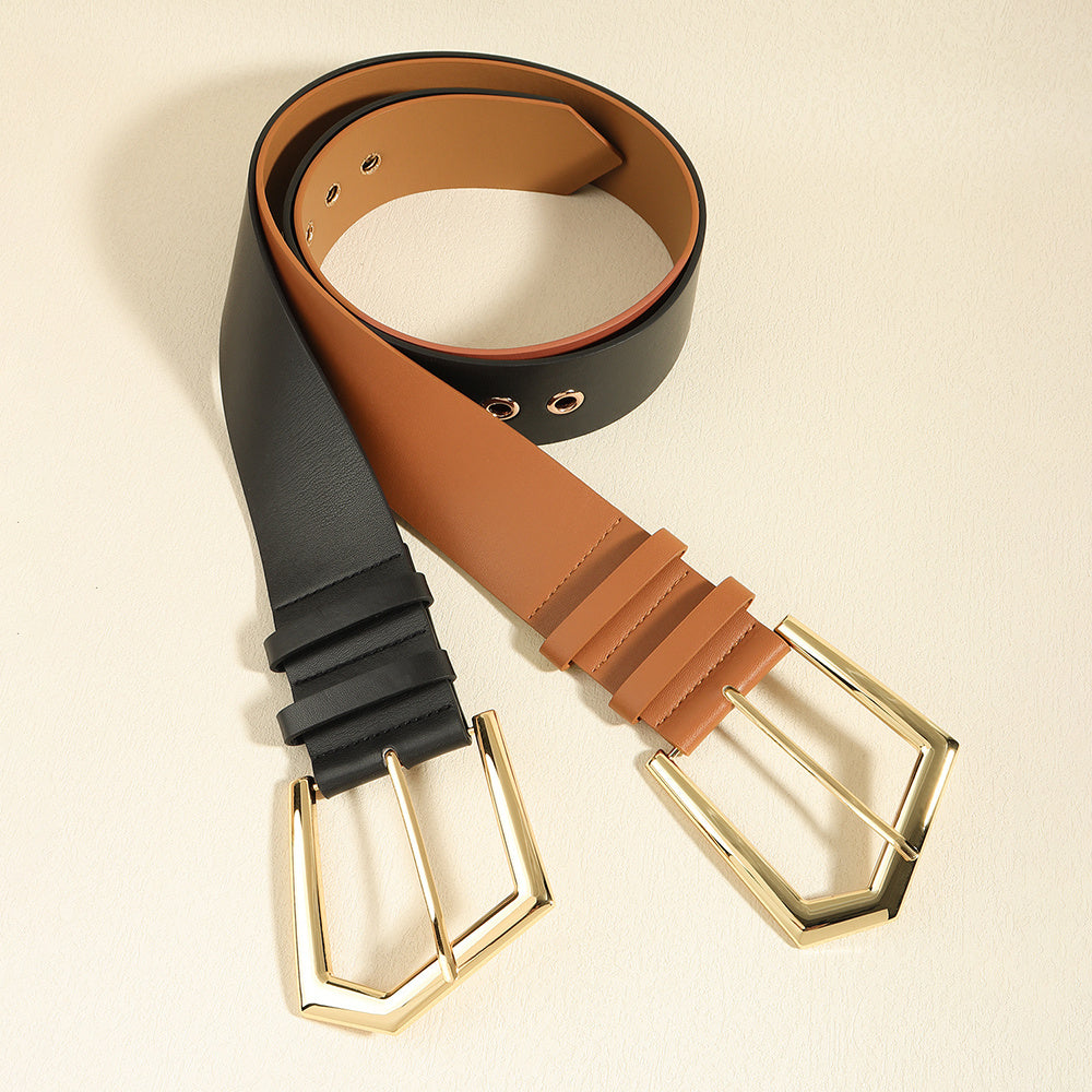 Elastic Black Metal Belt for Fashion Embellishment