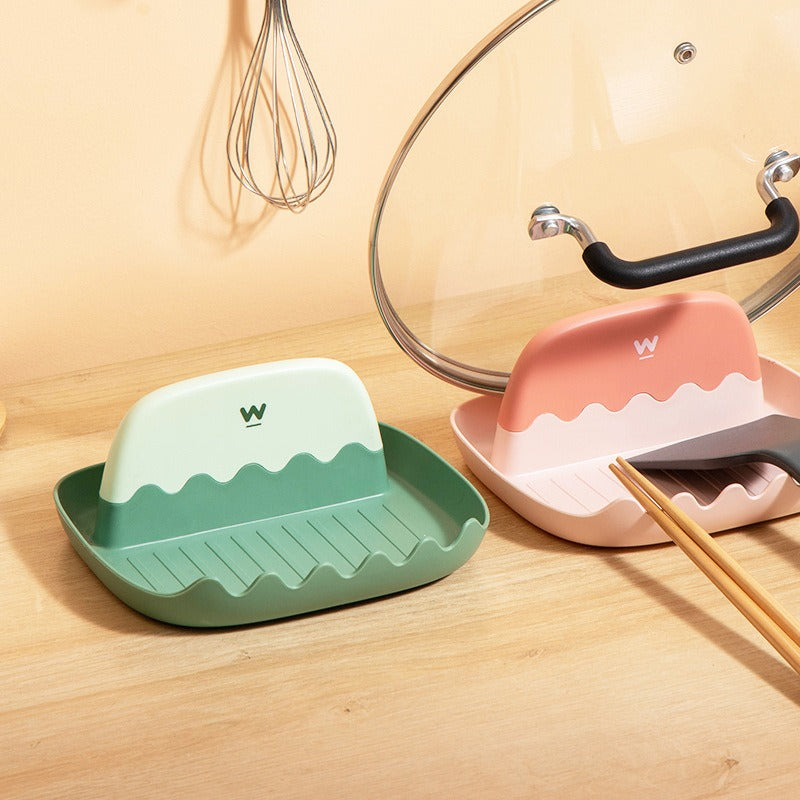 Bowl shovel holder household soup spoon mat chopsticks pot lid storage kitchen storage rack countertop rack