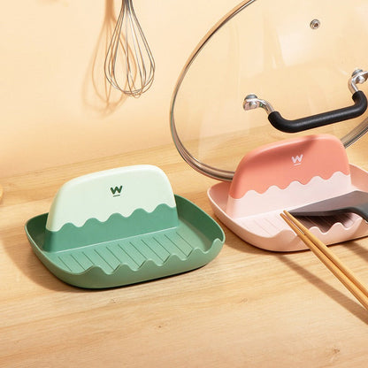 Bowl shovel holder household soup spoon mat chopsticks pot lid storage kitchen storage rack countertop rack
