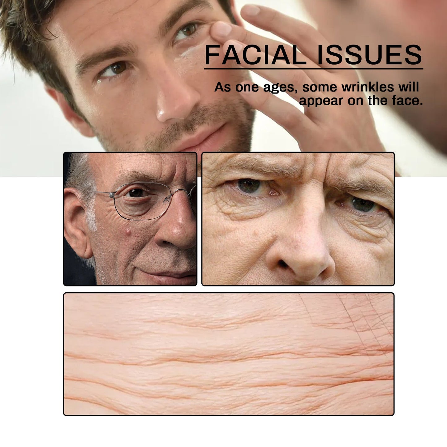 Anti-Wrinkle Serum For Men, Anti-Wrinkle Firming Skin Young Elastic Moisturizing Translucent Essence