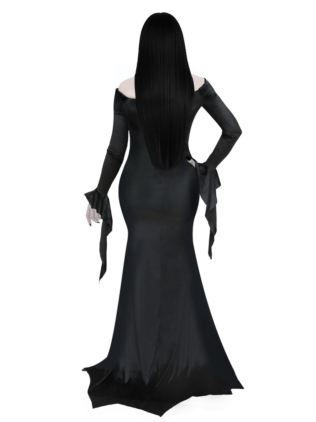 ROC PARTY Womens Gothic Floor Length Off Shoulder Dress Black Size S
