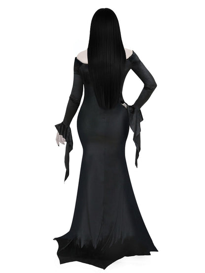 ROC PARTY Womens Gothic Floor Length Off Shoulder Dress Black Size S