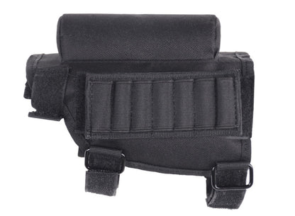 Adjustable Tactical Rifle Buttstock Cheek Rest & Ammo Pouch