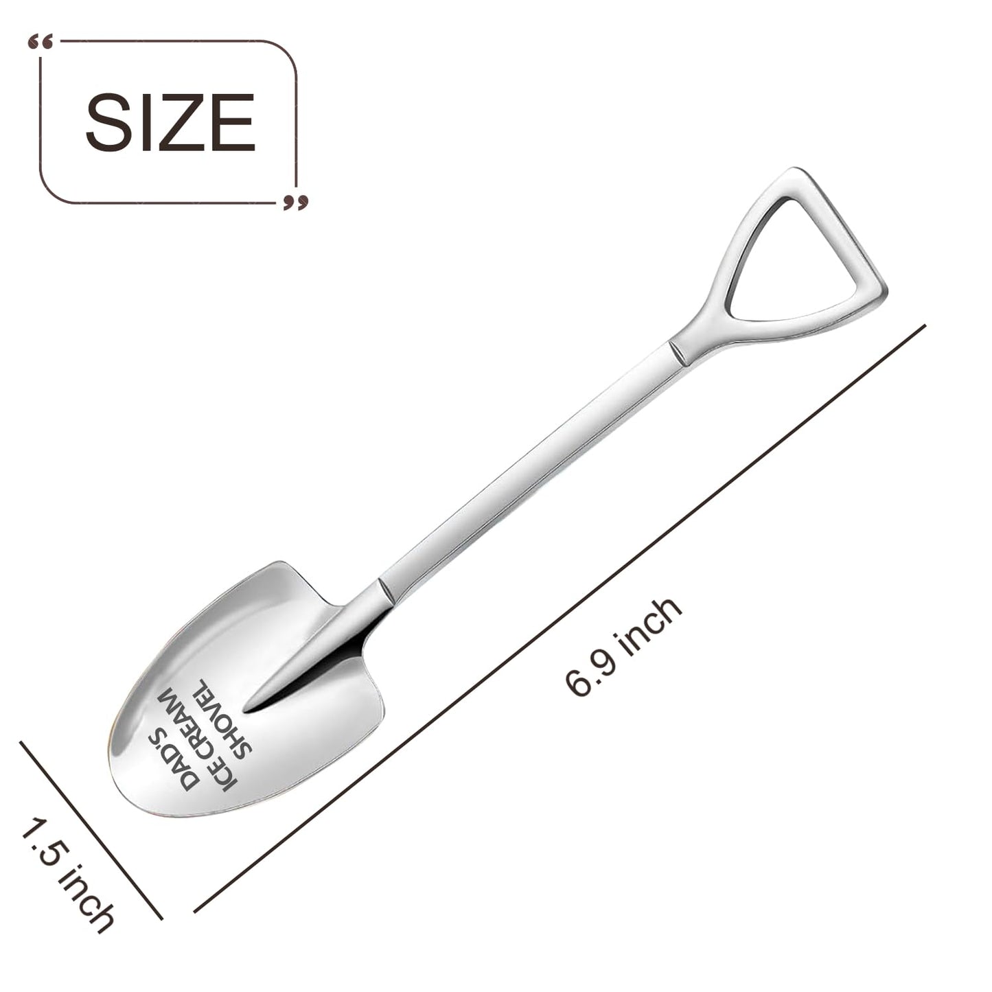 LLESCA Personalized Dad Ice Cream Shovel Stainless Steel Engraved Gift