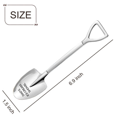 LLESCA Personalized Dad Ice Cream Shovel Stainless Steel Engraved Gift